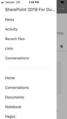 Die mobile SharePoint-App