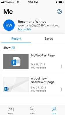 Die mobile SharePoint-App