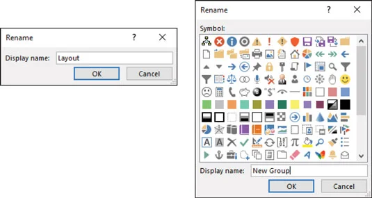 Como personalizar a faixa de opções em programas do Office 2019