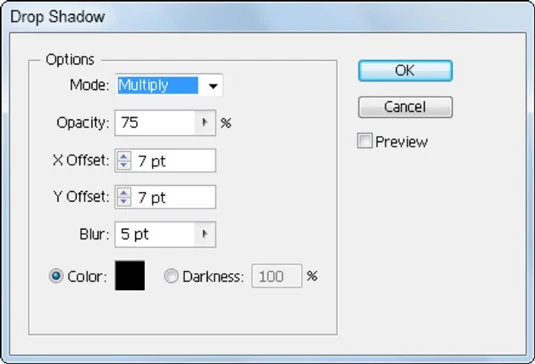 Effets dombre portée dans Adobe CS5 Illustrator