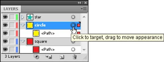 Funções de camada no Adobe CS5 Illustrator