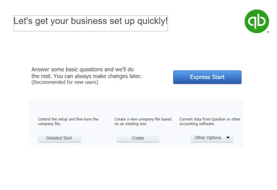 Como usar a configuração expressa no QuickBooks 2020