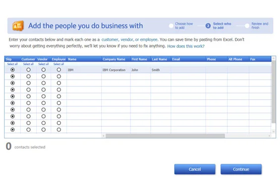 Como usar a configuração expressa no QuickBooks 2020