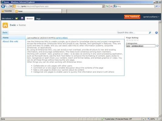 Folksonomias em sites do SharePoint 2010