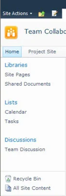 Bar Pelancaran Pantas dalam SharePoint 2010