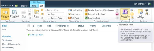 Como usar o SharePoint Online Visio e o InfoPath Form Services