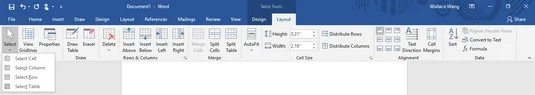 Erstellen und Formatieren von Tabellen in Word 2019