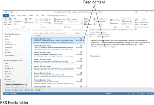 Social Media-Grundlagen und Microsoft Outlook RSS