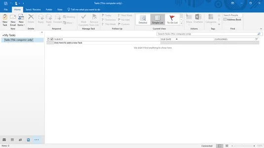 Verwalten von Outlook 2019-Aufgaben