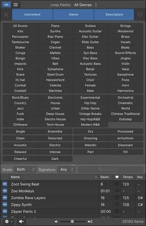 So fügen Sie Ihrem Logic Pro X-Projekt Apple Loops hinzu