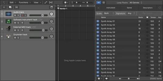 So fügen Sie Ihrem Logic Pro X-Projekt Apple Loops hinzu