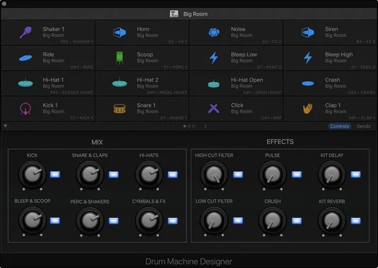 Logic Pro X: Entwerfen von E-Drum-Kits mit Drum Machine Designer