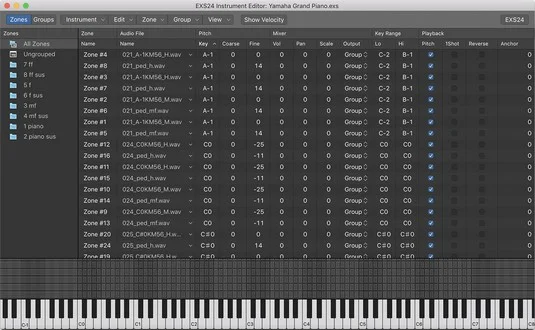 EXS24-Sampler in Logic Pro X