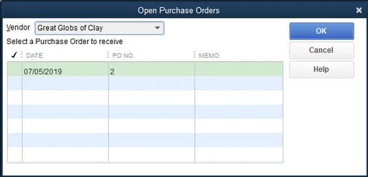 Como funcionam os pedidos de compra no QuickBooks 2019