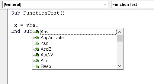 So verwenden Sie die integrierten VBA-Funktionen von Excel