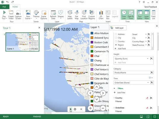 So verwenden Sie die 3D-Kartenfunktion in Excel 2019