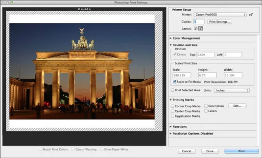 Comment définir les options d'impression dans Photoshop CS6