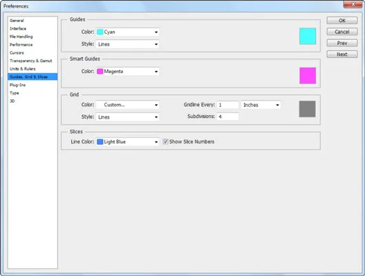 Como configurar guias, grades e fatias no Photoshop CS6
