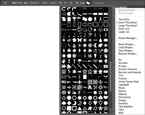 Comment créer une forme prédéfinie dans Photoshop CS6