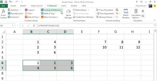 So transponieren Sie Zellbereiche in Excel 2013