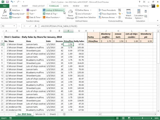 Procure um único valor com VLOOKUP e HLOOKUP no Excel