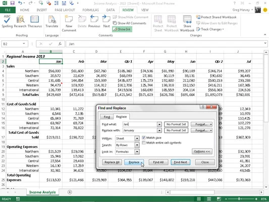 So verwenden Sie Suchen und Ersetzen in Excel 2013