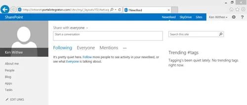 So aggregieren Sie SharePoint-Aktivitäten mit einem Newsfeed