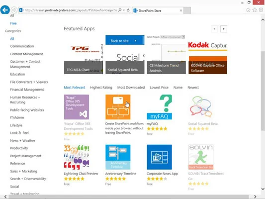Como baixar aplicativos do repositório do SharePoint