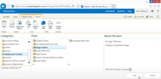 Como adicionar uma Web Part à sua página do SharePoint