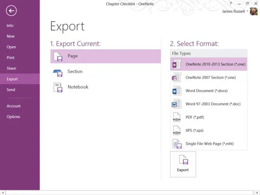 So exportieren Sie Notizen in OneNote 2013
