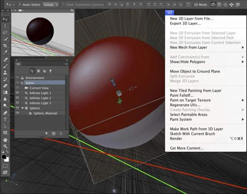 Travailler avec des illustrations 3D dans Photoshop CC