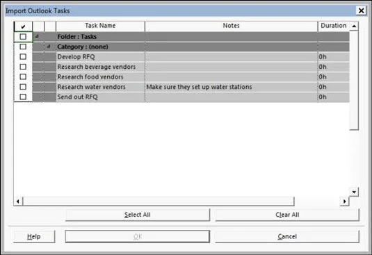 So importieren Sie Aufgaben aus Microsoft Outlook