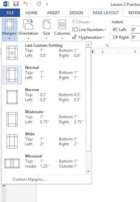 So legen Sie Seitenränder in Word 2013 fest
