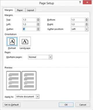 So legen Sie Seitenränder in Word 2013 fest