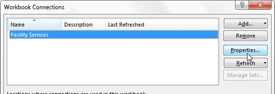 Manuelles Bearbeiten von Datenverbindungen in Excel