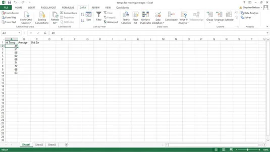 So berechnen Sie gewichtete gleitende Durchschnitte in Excel mit exponentieller Glättung