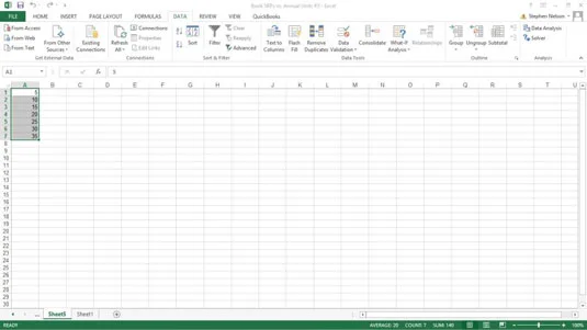 Como obter dados de amostra no Excel
