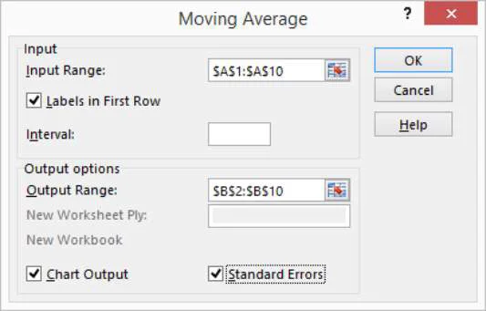 Como calcular médias móveis no Excel