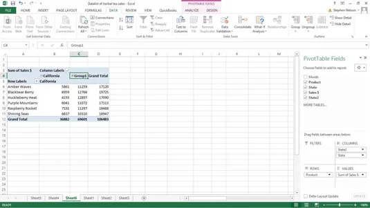 So gruppieren und heben Sie die Gruppierung von Excel-Pivot-Tabellendatenelementen auf