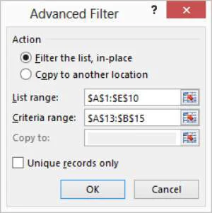 Como usar a filtragem avançada em uma tabela do Excel