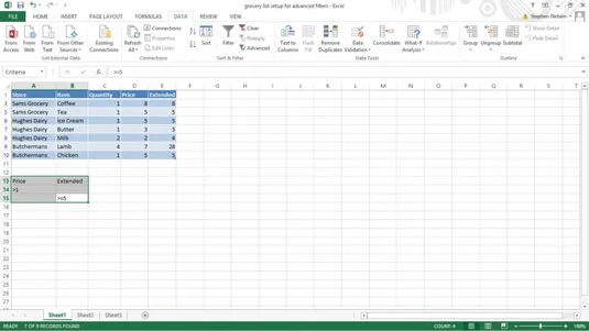 Como usar a filtragem avançada em uma tabela do Excel