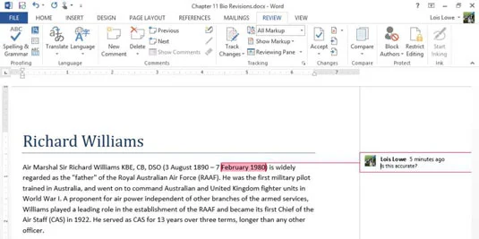 So überprüfen und löschen Sie Kommentare in Word 2013-Dokumenten