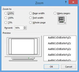 Como usar o zoom no Word 2013