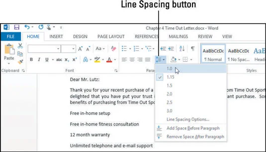 So passen Sie Zeilen- und Absatzabstände in Word 2013 an