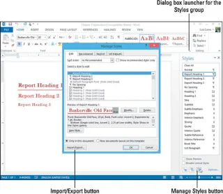 So importieren Sie Formatvorlagen aus anderen Dokumenten in Word 2013