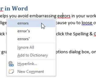 So überprüfen Sie Rechtschreibung und Grammatik in Word 2013