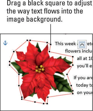 So ändern Sie die Einstellungen für den Textumbruch für ein Bild in Word 2013-Dokumenten