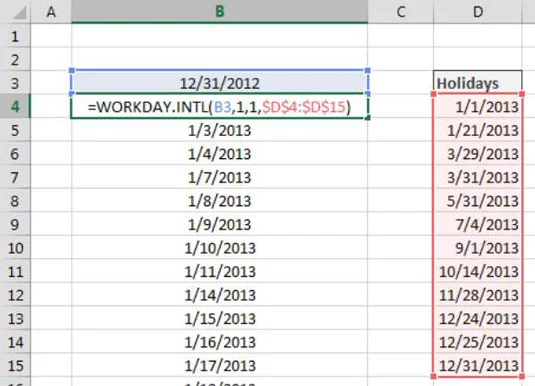 Como gerar uma lista de dias úteis no Excel