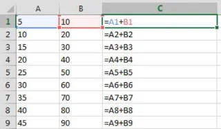 Relative versus absolute Excel-Zellreferenzen