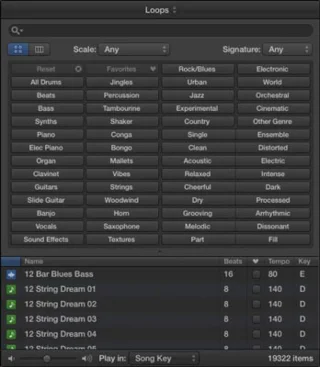 Der Loop-Browser in Logic Pro X